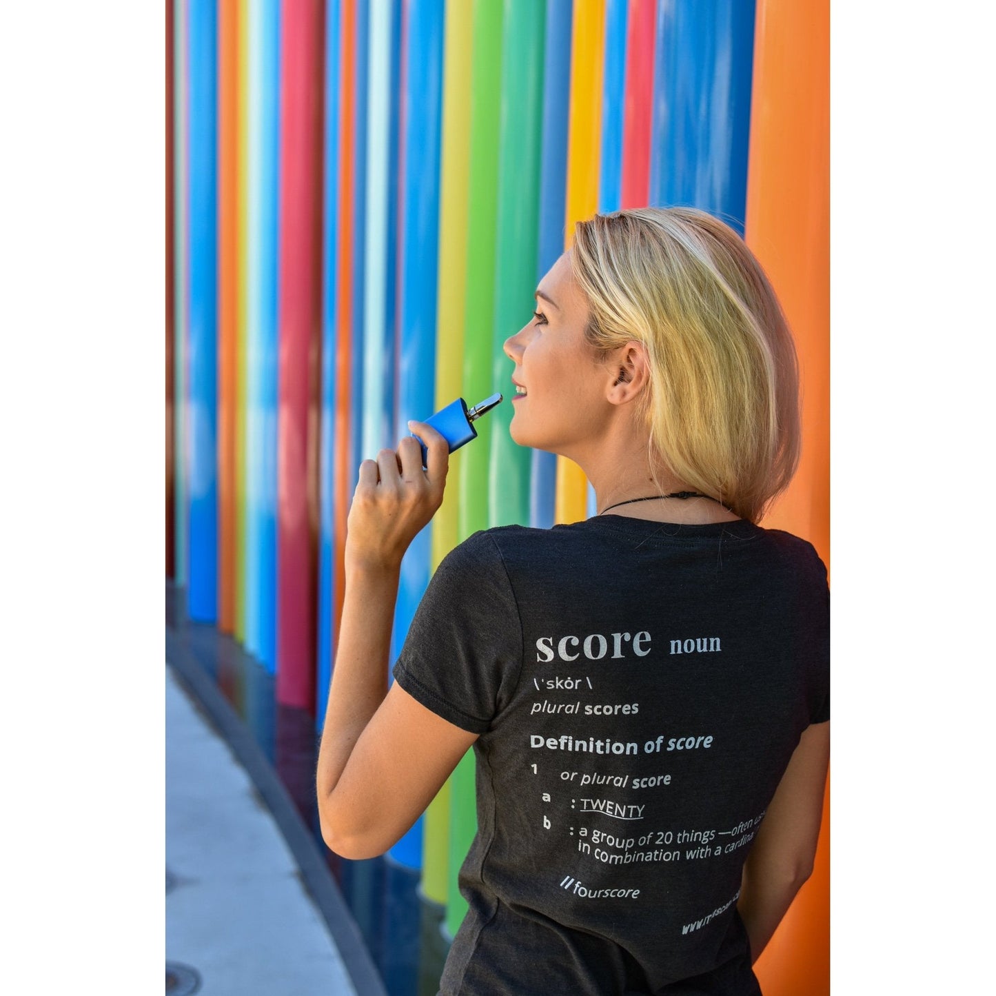 Ladies V-Neck Tee Back